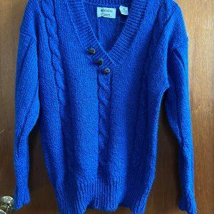 Beautiful 90's Royal Blue Sweater